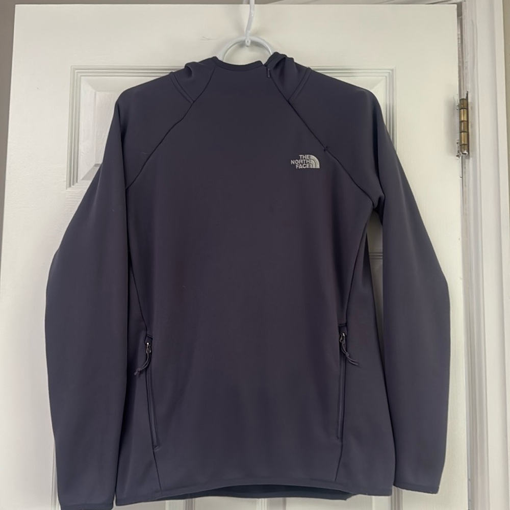 Women’s North Face neck Zip Hoodie Furry Warm Inside Athletic Ski Long Sleeve